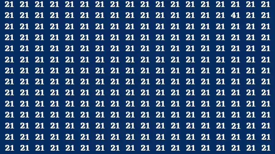 Observation Brain Challenge: If you have Hawk Eyes Find the Number 41 in 15 Secs