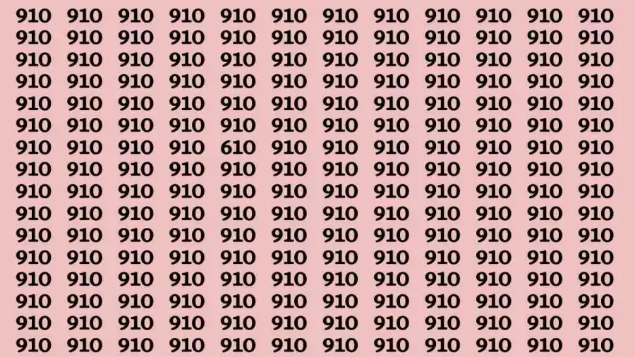 Observation Brain Test: If you have Eagle Eyes Find the number 610 in 12 Secs