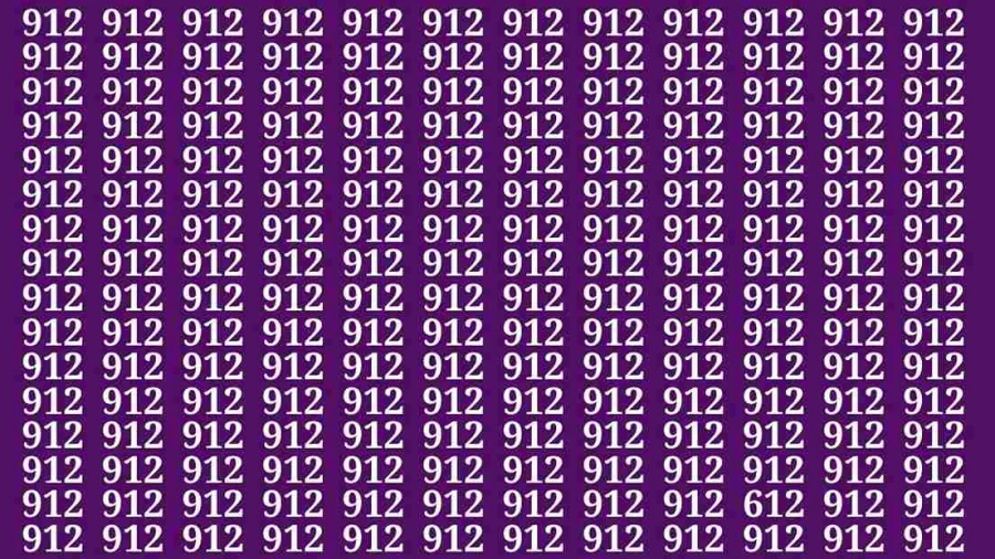 Observation Brain Test: If you have Eagle Eyes Find the number 612 in 14 Secs