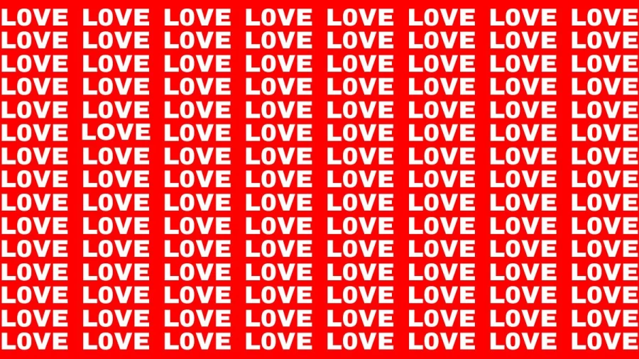 Observation Brain Test: If you have Eagle Eyes Find the word Love in 18 Secs