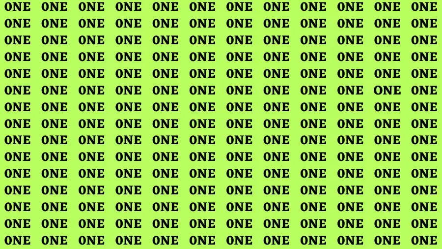 Observation Brain Test: If you have Eagle Eyes Find the word One in 12 Secs