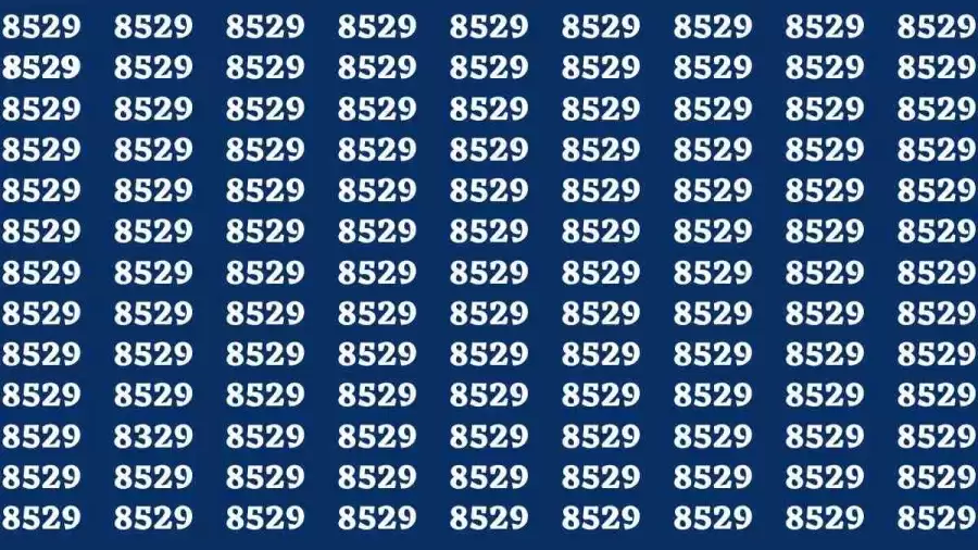 Observation Brain Test: If you have Hawk Eyes Find the Number 8329 among 8529 in 15 Secs