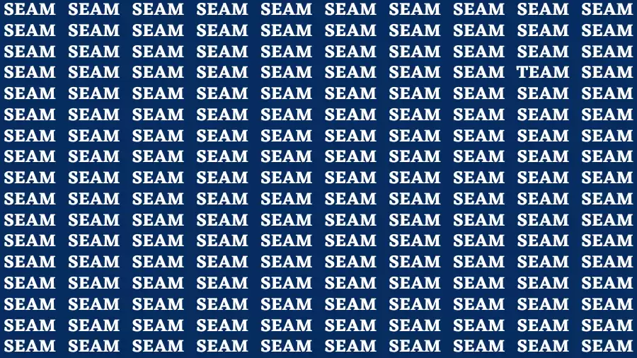 Observation Brain Test: If you have Hawk Eyes Find the Word Team in 15 Secs