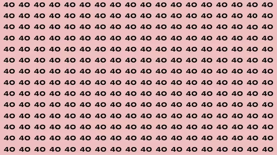 Observation Brain Test: If you have Keen Eyes Find the Number 40 in 15 Secs