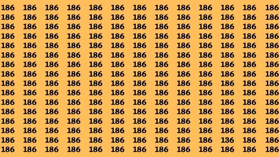 Observation Brain Test: If you have Sharp Eyes Find the number 136 in 20 Secs