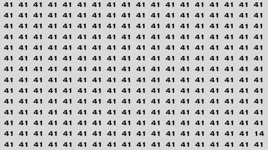 Observation Brain Test: If you have Sharp Eyes Find the number 14 in 20 Secs