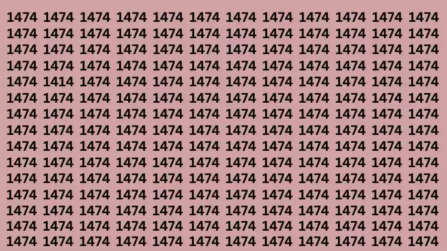 Observation Brain Test: If you have Sharp Eyes Find the Number 1414 among 1474 in 10 Secs