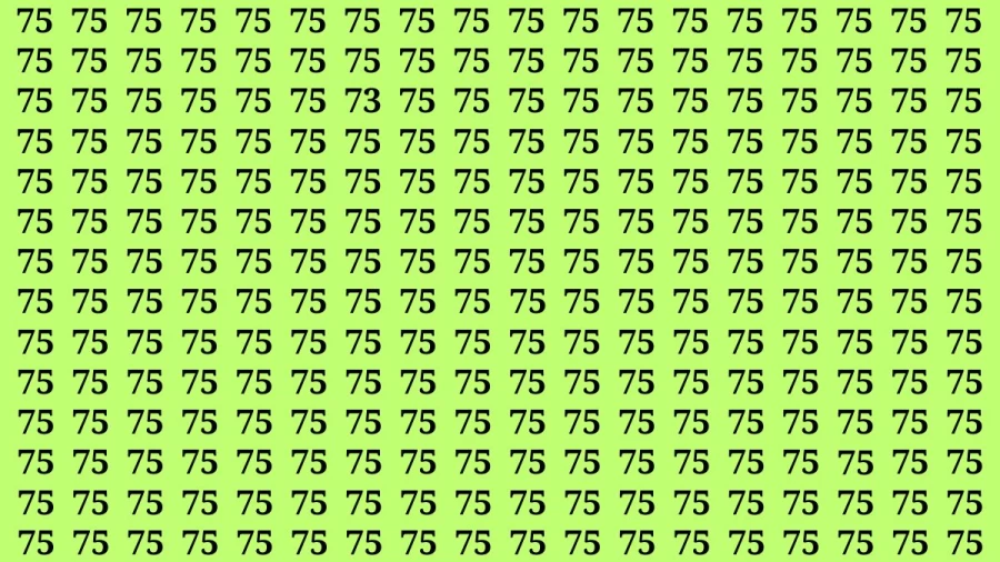 Observation Brain Test: If you have Sharp Eyes Find the number 73 in 20 Secs