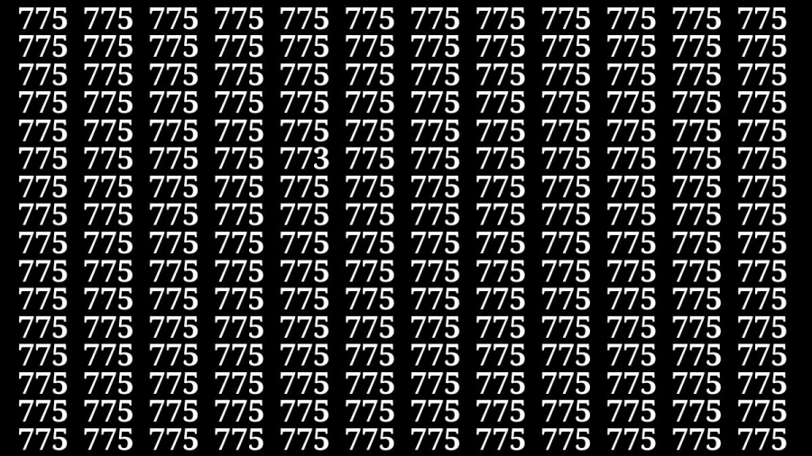 Observation Brain Test: If you have Sharp Eyes Find the number 773 in 20 Secs