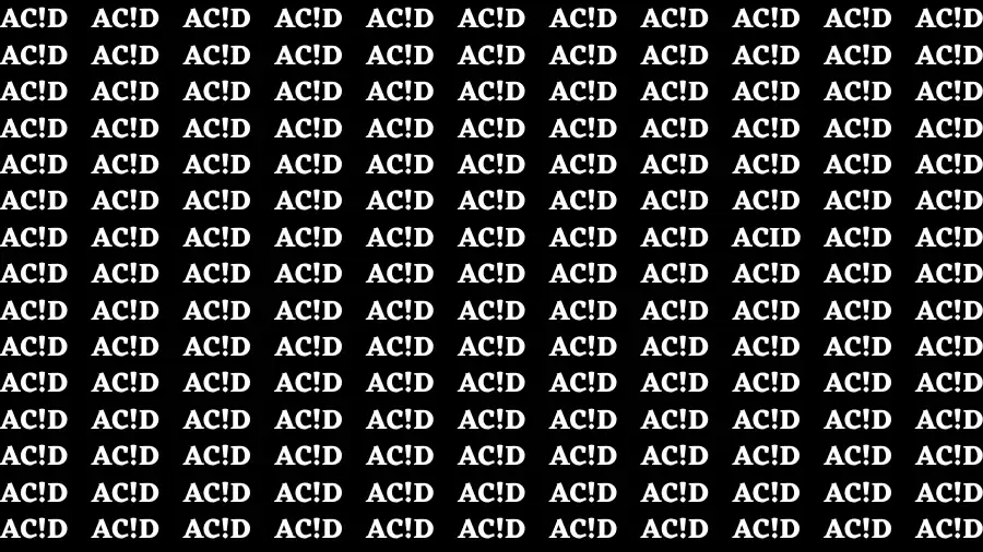 Observation Brain Test: If you have Sharp Eyes Find the Word Acid in 15 Secs