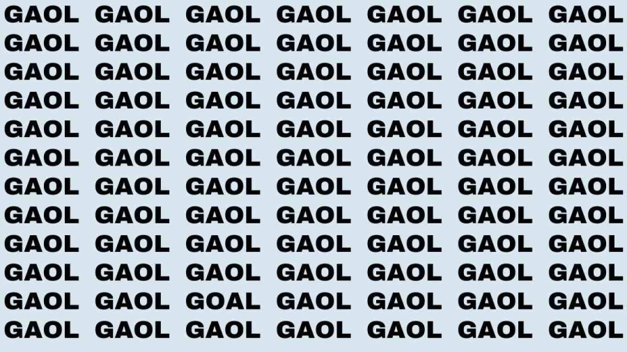 Observation Brain Test: If you have Sharp Eyes Find the Word Goal in 15 Secs