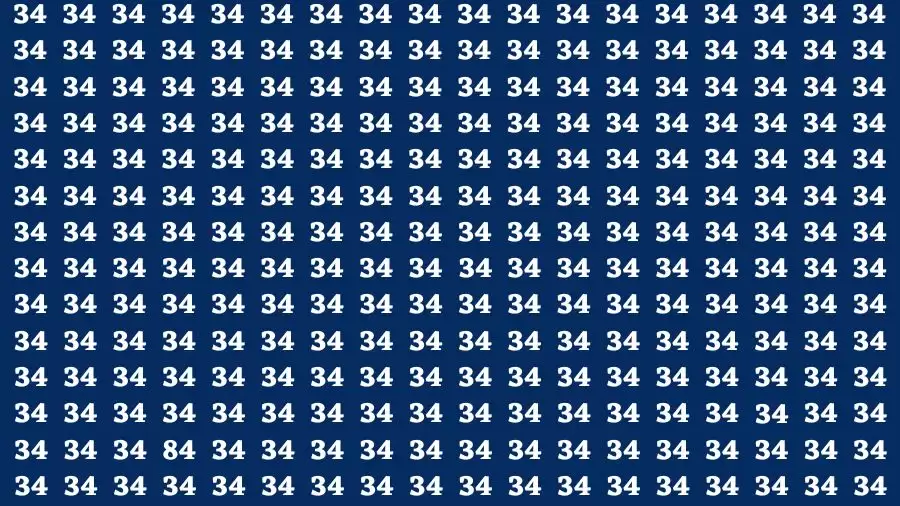 Observation Find it Out: If you have Sharp Eyes Find the number 84 in 20 Secs