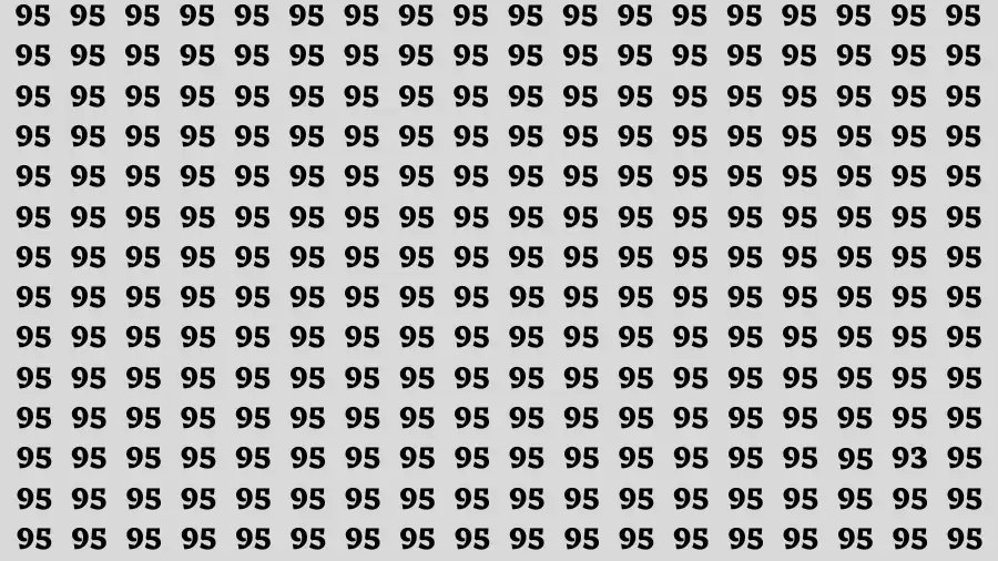 Observation Find it Out: If you have Sharp Eyes Find the number 93 in 20 Secs