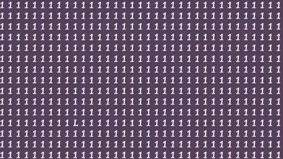 Observation Skill Test: If you have Eagle Eyes Find the Letter L among 1 in 12 Seconds?