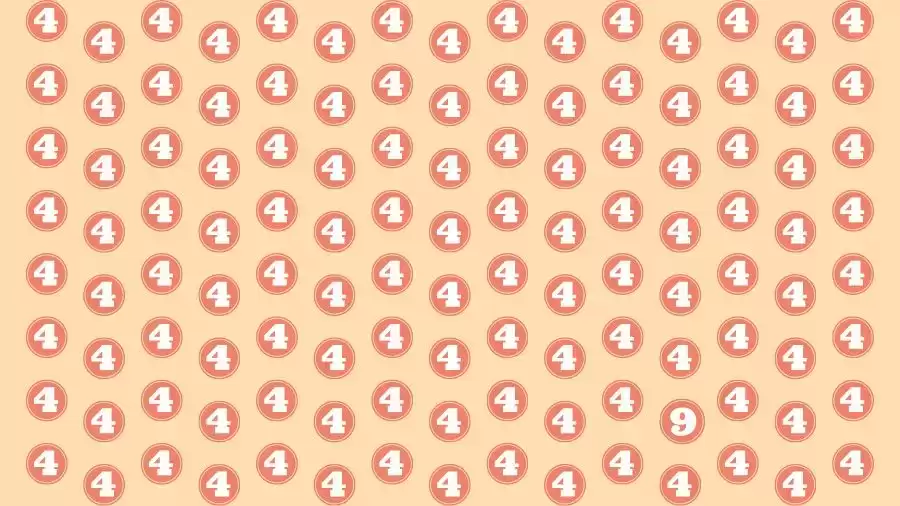 Optical Illusion Brain Test: If you have Sharp Eyes Find the number 9 among 4 in 12 Seconds?