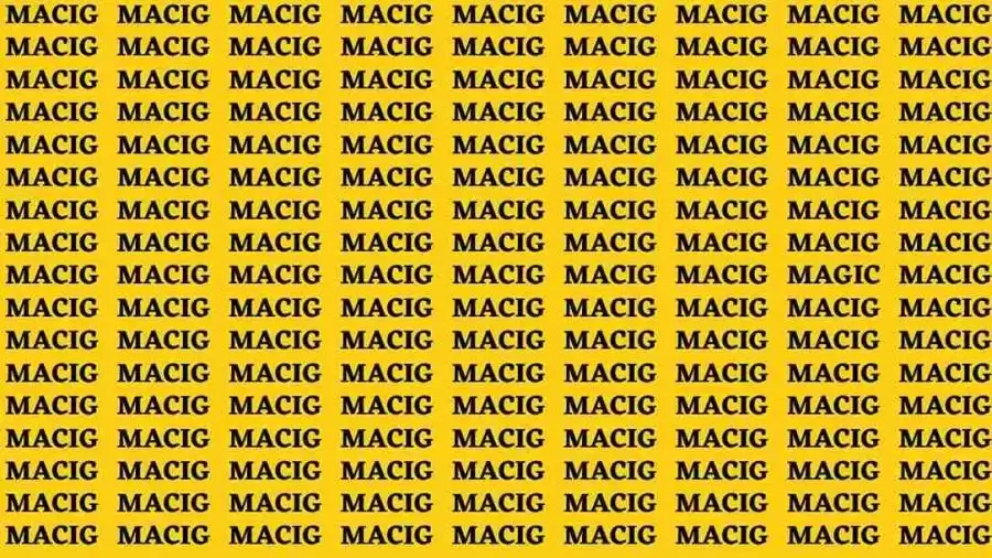 Optical Illusion: If you have Eagle Eyes Find the Word Magic In 15 Secs