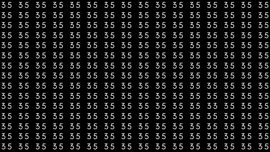 Optical Illusion: If you have Hawk Eyes Find the number 33 among 35 in 6 Seconds?