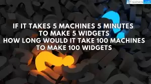 If it Takes 5 Machines 5 Minutes to Make 5 Widgets, How Long Would it Take 100 Machines to Make 100 Widgets?