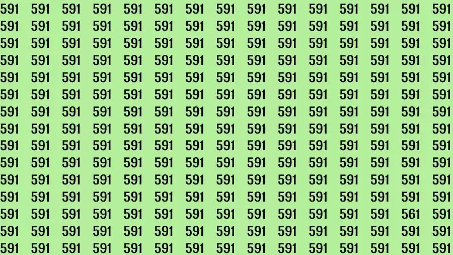 Optical Illusion Brain Challenge: If you have 50/50 Vision Find the number 561 among 591 in 12 Secs