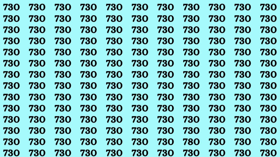 Test Visual Acuity: If you have Eagle Eyes Find the number 780 in 12 Secs