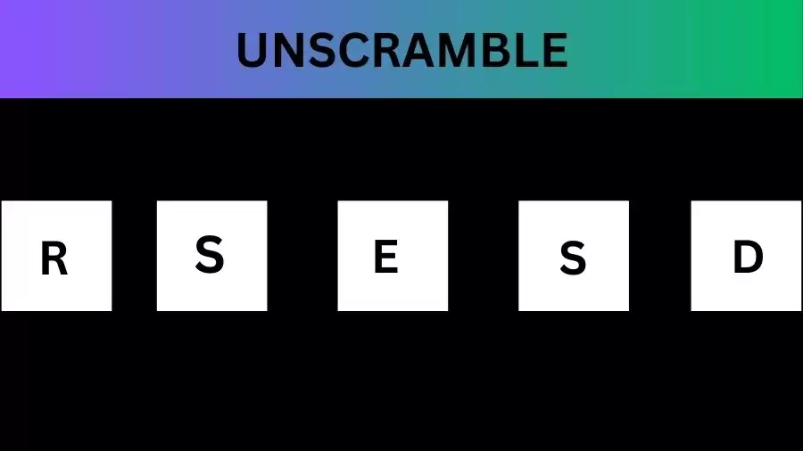 Unscramble RSESD  Jumble Word Today