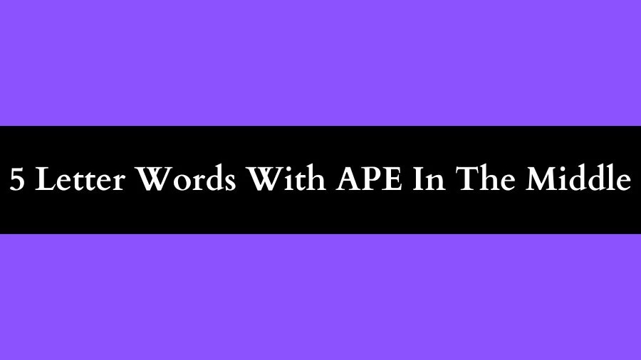 5 Letter Words With APE In The Middle, List of 5 Letter Words With APE In The Middle