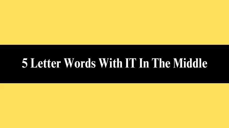 5 Letter Words With IT In The Middle, List of 5 Letter Words With IT In The Middle