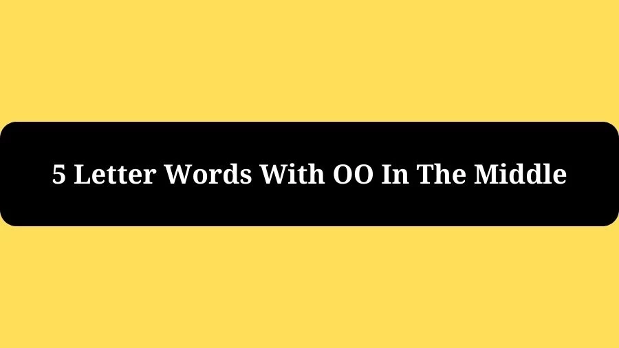 5 Letter Words With OO In The Middle, List of 5 Letter Words With OO In The Middle