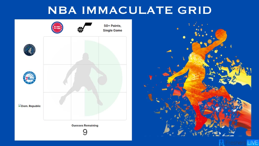 In NBA history who have had 44+ double-doubles in a single season and 50+ points in a single game? NBA Immaculate Grid answers August 01 2023