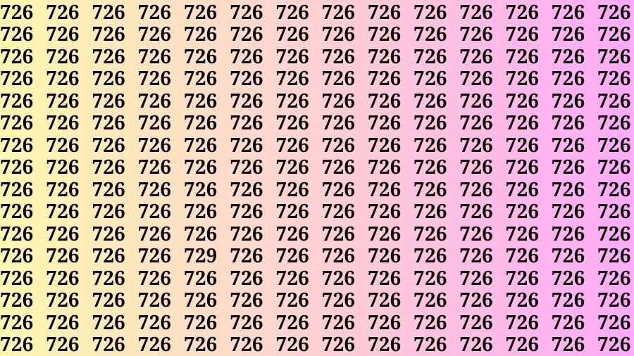 Observation Brain Challenge: If you have 50/50 Vision Find the number 729 in 18 Secs