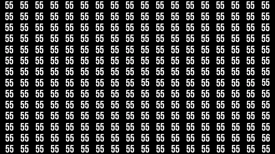 Observation Brain Challenge: If you have Eagle Eyes Find the number 56 among 55 in 12 Secs