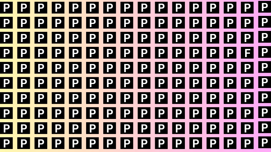 Observation Brain Challenge: If you have Hawk Eyes Find the Letter F in 15 Secs