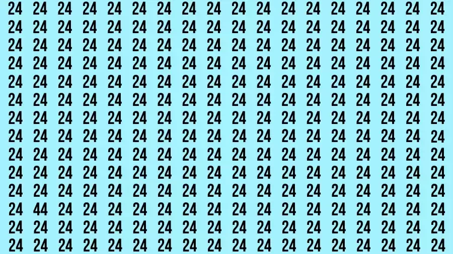 Observation Brain Challenge: If you have Hawk Eyes Find the Number 44 among 24 in 10 Secs