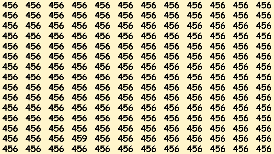 Observation Find it Out: If you have Sharp Eyes Find the number 459 in 20 Secs