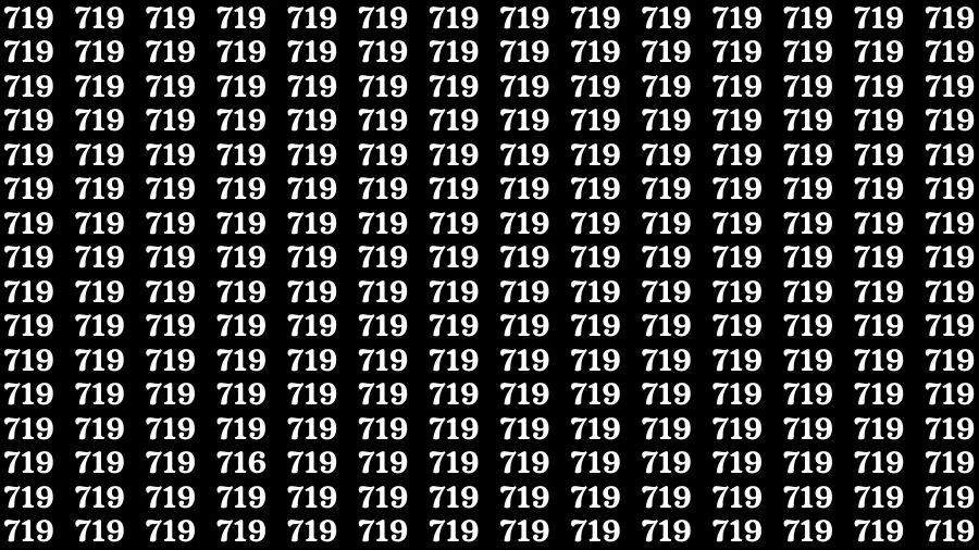 Optical Illusion: If you have Hawk Eyes Find the Number 716 among 719 in 12 Secs