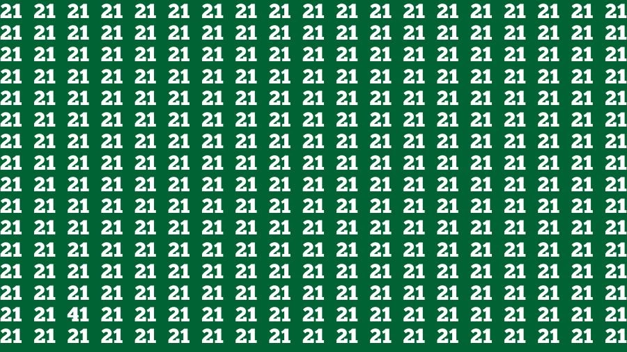 Optical Illusion: You're in the top 1 percent Find the Number 41 in 13 Secs