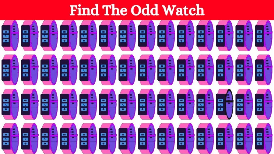 Optical Illusion Brain Challenge: Can you find the Odd Watch in 12 Seconds?