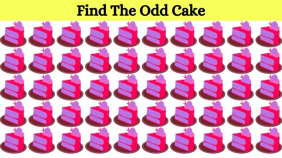 Optical Illusion Brain Challenge: If you have Eagle Eyes find the Odd Cake in 15 Seconds