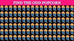 Optical Illusion Brain Challenge: If you have Eagle Eyes find the Odd Popcorn in 15 Seconds