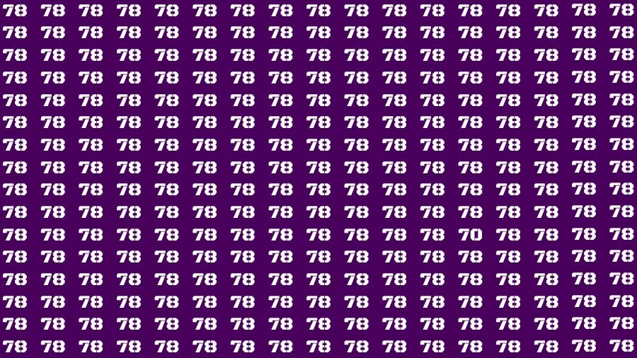 Optical Illusion Brain Challenge: If you have Hawk Eyes Find the Number 70 among 78 in 12 Secs