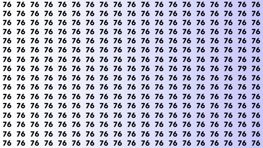 Optical Illusion Brain Challenge: If you have Hawk Eyes Find the Number 79 among 76 in 12 Secs