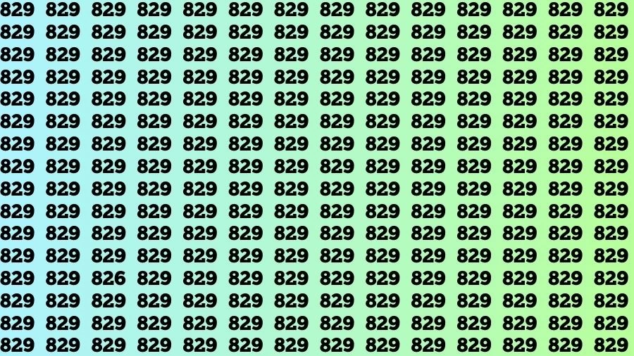 Optical Illusion Brain Challenge: If you have Hawk Eyes Find the Number 826 among 829 in 12 Secs