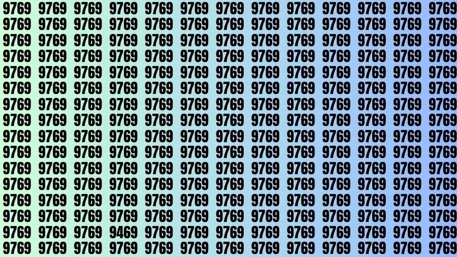 Optical Illusion Visual Test: If you have Eagle Eyes Find the Number 9469 among 9769 in 14 Secs