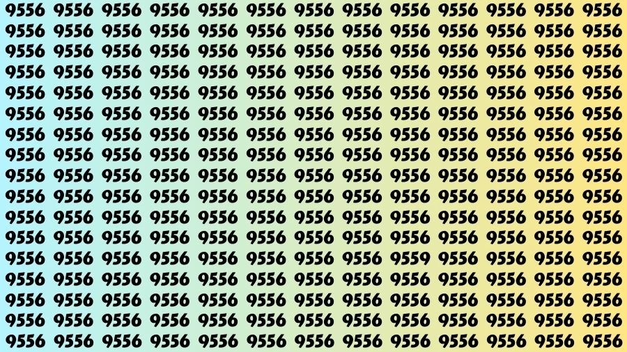 Optical Illusion Visual Test: If you have Eagle Eyes Find the Number 9559 among 9556 in 14 Secs