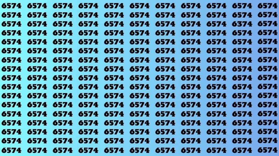 Optical Illusion Visual Test: If you have Sharp Eyes Find the Number 6374 in 16 Secs