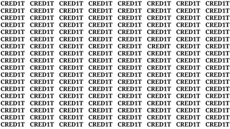 Test Visual Acuity: If you have Eagle Eyes Find the word Credit in 12 Secs