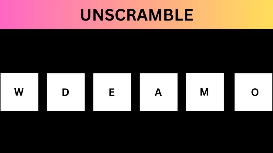 Unscramble WDEAMO Jumble Word Today