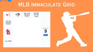 Which players who have hit 40 or more home runs in a season for the Toronto Blue Jays? MLB Immaculate Grid Answers for August 26 2023