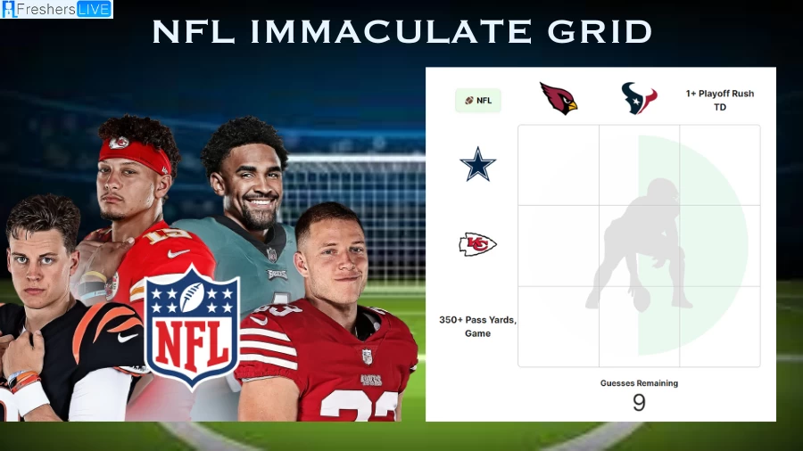 Which players who have had a game with 350+ passing yards and 1+ playoff rush touchdown? NFL Immaculate Grid answers August 21 2023