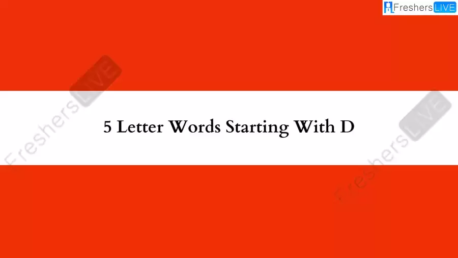 5 Letter Word Starting With D All Words List